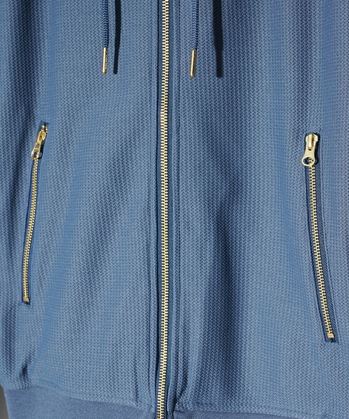 SOMEDIFF(サムディフ)の「【SOMEIDFF】テクスチャ―フルジップパーカー メンズ 長袖パーカー 春服(パーカー・メンズ・ホワイト/ネイビー・M/L/XL)」の13枚目の写真