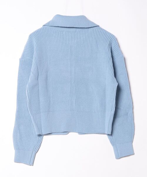 Sawa a la mode(サワアラモード)の「ジップアップリブニットトップス(ニット/セーター・レディース・ブラック/ブルー/グリーン・FREE)」の12枚目の写真