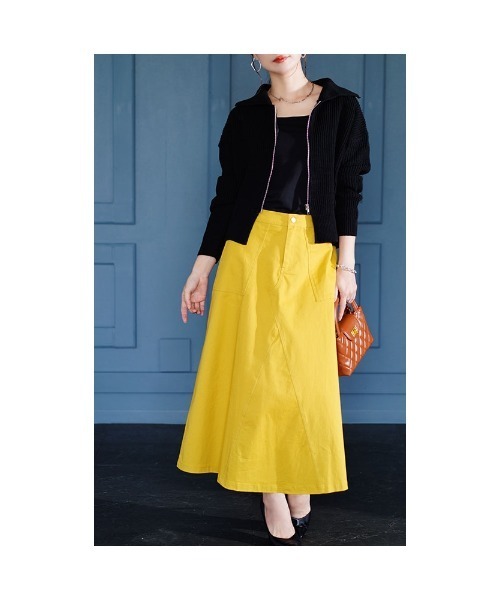 Sawa a la mode(サワアラモード)の「ジップアップリブニットトップス(ニット/セーター・レディース・ブラック/ブルー/グリーン・FREE)」の8枚目の写真