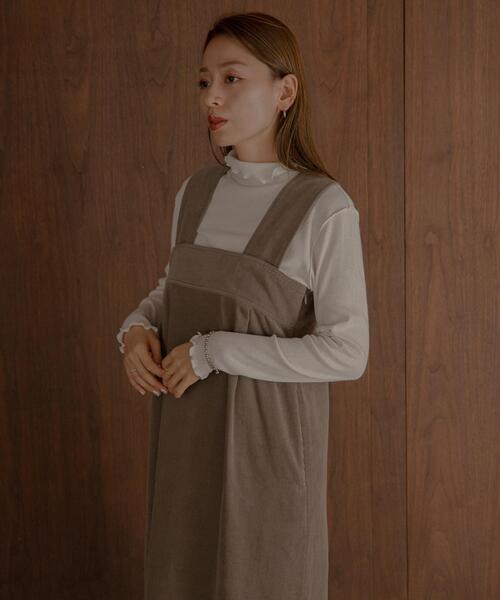 URBAN RESEARCH Sonny Label（アーバンリサーチサニーレーベル）の「コーデュロイジャンパーワンピース（ワンピース・レディース・グレー系その他/チャコールグレー・36/38）」の6枚目の写真
