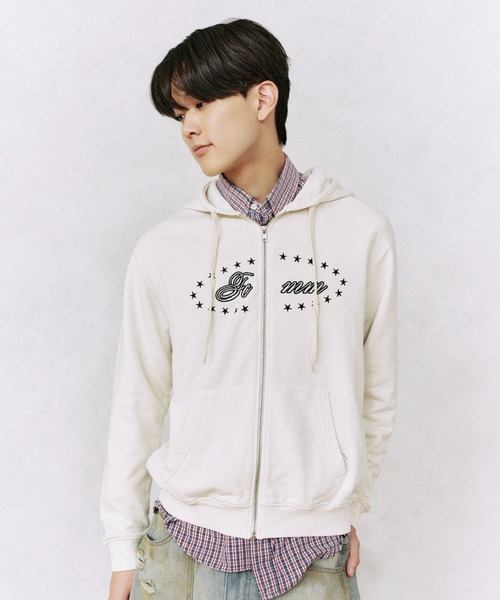 FCMM(エフシーエムエム)の「PIGMENT DYED ZIP HOODIE/ピグメントダイドジップフーディ(パーカー・レディース・チャコール/ライトブルー/アイボリー・LARGE/MEDIUM)」の6枚目の写真