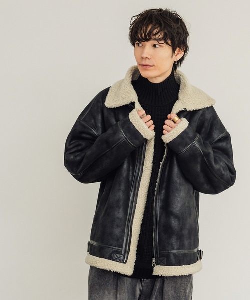 improves（インプローブス）の「ケーブル切替 畦編み ボトルネック ニットセーター（ニット/セーター・メンズ・ブラック/グレー/ベージュ/ホワイト・LARGE/MEDIUM）」の6枚目の写真