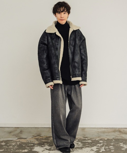 improves（インプローブス）の「ケーブル切替 畦編み ボトルネック ニットセーター（ニット/セーター・メンズ・ブラック/グレー/ベージュ/ホワイト・LARGE/MEDIUM）」の14枚目の写真