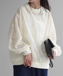 フローラルシアー Tシャツ