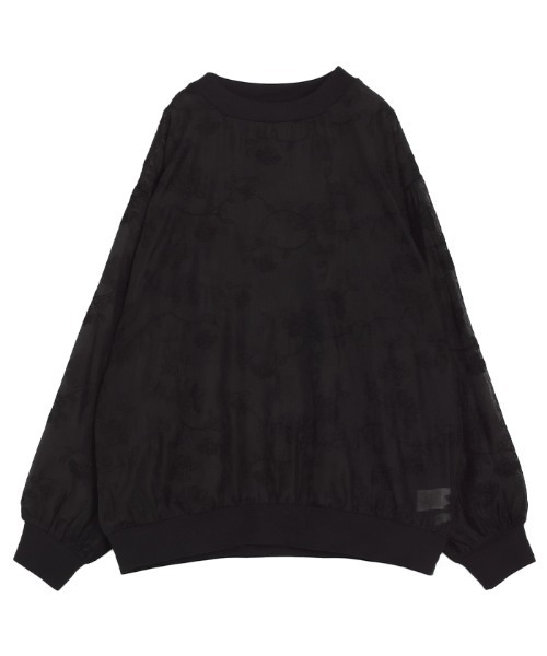 HUG.U（ハグユー）の「フローラルシアー Tシャツ（Tシャツ/カットソー・レディース・ブラック/アイボリー・FREE）」の19枚目の写真