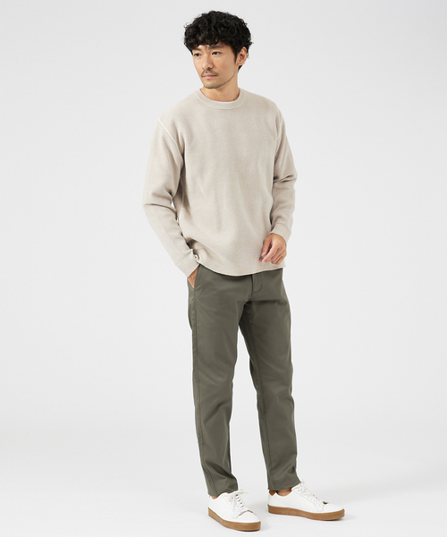 ABAHOUSE GRAY(アバハウスグレイ)の「ダブルフェイス モール プルオーバー 長袖ニット(ニット/セーター・メンズ・オフホワイト/グレー/ライトベージュ/ブラック/ネイビー・46/48)」の11枚目の写真