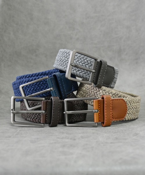 Editors Draw（エディターズドロー）の「メッシュベルト（ベルト・メンズ・ベージュ/ネイビー/グレー/ブラウン・FREE）」の7枚目の写真