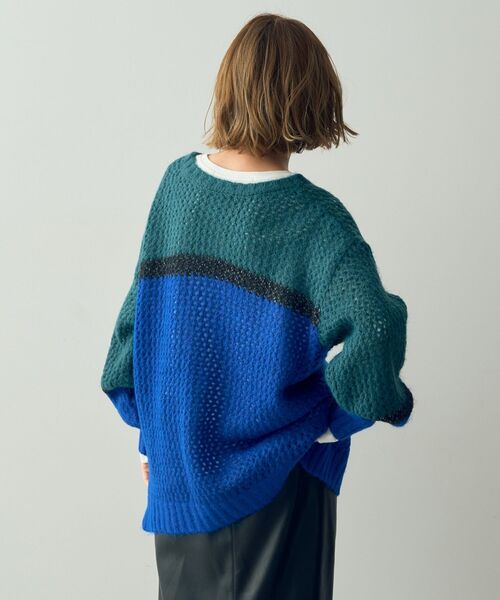 Editt by YECCA VECCA(エディットバイイェッカヴェッカ)の「エアーヤーンメッシュニット(ニット/セーター・レディース・チャコールグレー/ライトベージュ/その他6・FREE)」の22枚目の写真