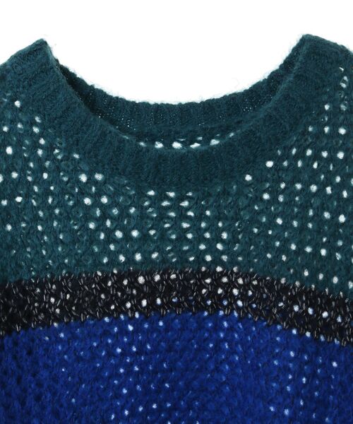 Editt by YECCA VECCA(エディットバイイェッカヴェッカ)の「エアーヤーンメッシュニット(ニット/セーター・レディース・チャコールグレー/ライトベージュ/その他6・FREE)」の8枚目の写真