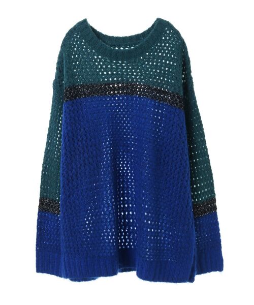 Editt by YECCA VECCA(エディットバイイェッカヴェッカ)の「エアーヤーンメッシュニット(ニット/セーター・レディース・チャコールグレー/ライトベージュ/その他6・FREE)」の15枚目の写真