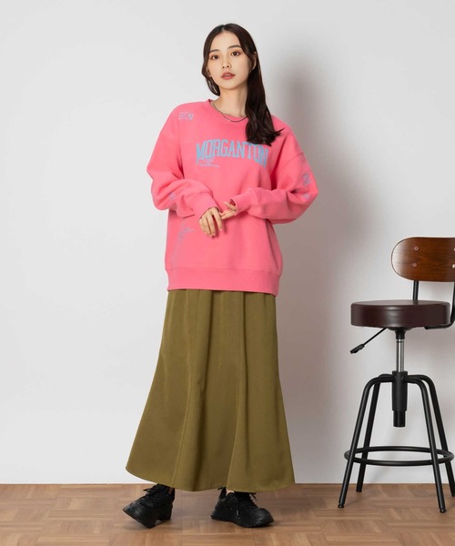 asymmetry design sweat / pink （アシンメトリーデザイン
