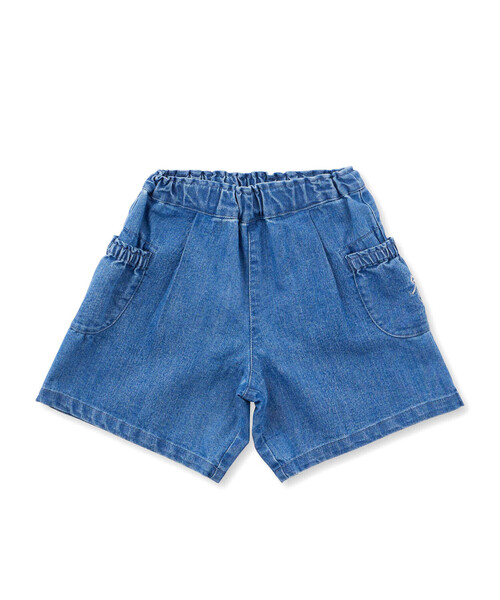 BeBe Petits Pois Vert（ベベプチポワヴェール）の「【店舗限定】ストレッチデニムキュロットパンツ(95~160cm)（デニムパンツ・キッズ・ブルー/ネイビー・110cm/120cm/140cm/95cm/130cm/100cm/150cm/160cm）」の7枚目の写真