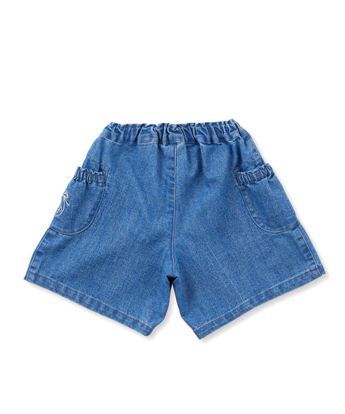 BeBe Petits Pois Vert（ベベプチポワヴェール）の「【店舗限定】ストレッチデニムキュロットパンツ(95~160cm)（デニムパンツ・キッズ・ブルー/ネイビー・110cm/120cm/140cm/95cm/130cm/100cm/150cm/160cm）」の8枚目の写真
