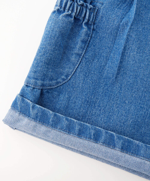 BeBe Petits Pois Vert（ベベプチポワヴェール）の「【店舗限定】ストレッチデニムキュロットパンツ(95~160cm)（デニムパンツ・キッズ・ブルー/ネイビー・110cm/120cm/140cm/95cm/130cm/100cm/150cm/160cm）」の10枚目の写真