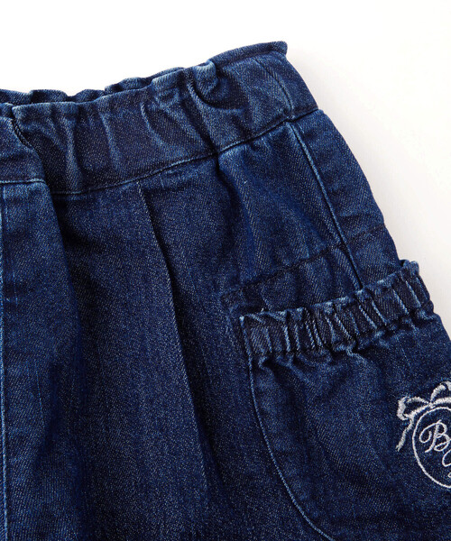 BeBe Petits Pois Vert（ベベプチポワヴェール）の「【店舗限定】ストレッチデニムキュロットパンツ(95~160cm)（デニムパンツ・キッズ・ブルー/ネイビー・110cm/120cm/140cm/95cm/130cm/100cm/150cm/160cm）」の15枚目の写真