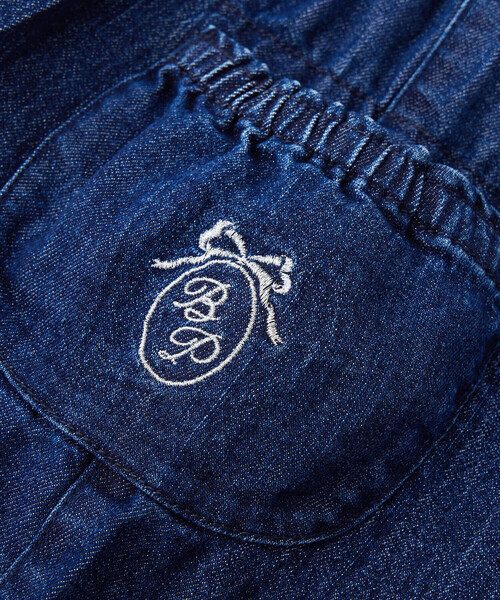 BeBe Petits Pois Vert（ベベプチポワヴェール）の「【店舗限定】ストレッチデニムキュロットパンツ(95~160cm)（デニムパンツ・キッズ・ブルー/ネイビー・110cm/120cm/140cm/95cm/130cm/100cm/150cm/160cm）」の18枚目の写真