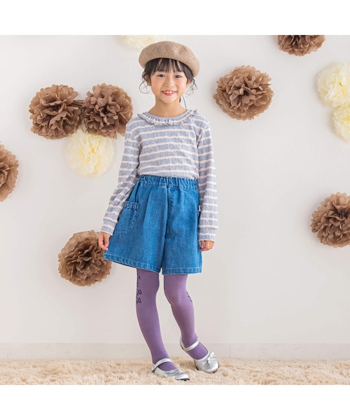 BeBe Petits Pois Vert（ベベプチポワヴェール）の「【店舗限定】ストレッチデニムキュロットパンツ(95~160cm)（デニムパンツ・キッズ・ブルー/ネイビー・110cm/120cm/140cm/95cm/130cm/100cm/150cm/160cm）」の19枚目の写真