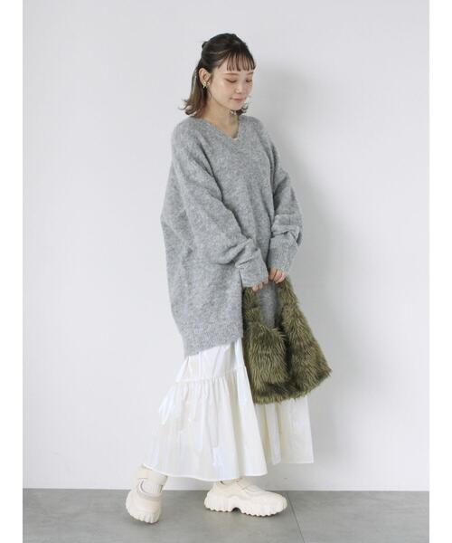 ehka sopo（エヘカソポ）の「エコファートートバッグ（ハンドバッグ・レディース・カーキ/ベージュ/キナリ・F）」の5枚目の写真