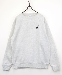 【GROOVY STORE】ワンポイント刺繍裏起毛トレーナー