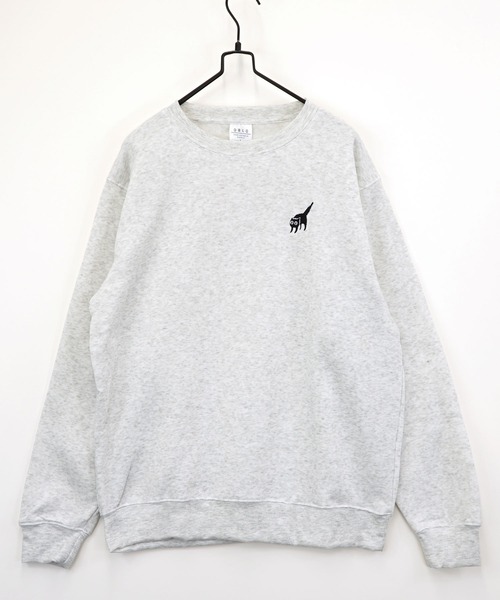 Burner（バーナー）の「【GROOVY STORE】ワンポイント刺繍裏起毛トレーナー（スウェット・メンズ・ネイビー/スミクロ/ホワイト系その他3/ブルーパープル/ホワイト/グレー/ブラック系その他3/スモークピンク/ブラック系その他2/ブラック/ホワイト系その他2/ダークネイビー/ブラック系その他4/モカ/ホワイト系その他4/ブルー/ブラック系その他5/インディゴブルー/ブラック系その他6/ホワイト系その他5/ブラウン系/ホワイト系その他6/ブルー系その他2/ピンク系その他/ブラック系その他7/ネイビー系/オフホワイト/エメラルド/アイボリー/グレー系その他/グレイッシュベージュ/ホワイト系1/ホワイト系2/ブラック系5/ブラック系6/ブラック系7/ブラック系8/ホワイト×グレー/ブラック系2/ブラック系4/ダークグリーン/グリーン系3/ホワイト系3/ブラック系1/ブラック系3/バーガンディー/ブラック系/グレー系その他3/ホワイト系4/ライトブラック/ダークグリーン系2/ブラック系9・M/LL/L）」の11枚目の写真