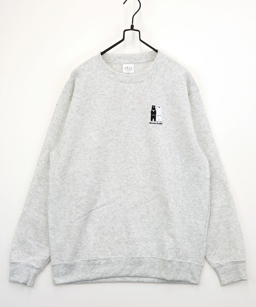 Burner（バーナー）の「【GROOVY STORE】ワンポイント刺繍裏起毛トレーナー（スウェット・メンズ・ネイビー/スミクロ/ホワイト系その他3/ブルーパープル/ホワイト/グレー/ブラック系その他3/スモークピンク/ブラック系その他2/ブラック/ホワイト系その他2/ダークネイビー/ブラック系その他4/モカ/ホワイト系その他4/ブルー/ブラック系その他5/インディゴブルー/ブラック系その他6/ホワイト系その他5/ブラウン系/ホワイト系その他6/ブルー系その他2/ピンク系その他/ブラック系その他7/ネイビー系/オフホワイト/エメラルド/アイボリー/グレー系その他/グレイッシュベージュ/ホワイト系1/ホワイト系2/ブラック系5/ブラック系6/ブラック系7/ブラック系8/ホワイト×グレー/ブラック系2/ブラック系4/ダークグリーン/グリーン系3/ホワイト系3/ブラック系1/ブラック系3/バーガンディー/ブラック系/グレー系その他3/ホワイト系4/ライトブラック/ダークグリーン系2/ブラック系9・M/LL/L）」の12枚目の写真