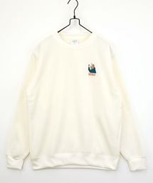 【GROOVY STORE】ワンポイント刺繍裏起毛トレーナー