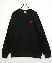 【GROOVY STORE】ワンポイント刺繍裏起毛トレーナー