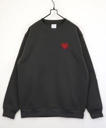 【GROOVY STORE】ワンポイント刺繍裏起毛トレーナー