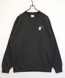 【GROOVY STORE】ワンポイント刺繍裏起毛トレーナー