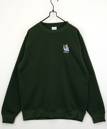 【GROOVY STORE】ワンポイント刺繍裏起毛トレーナー
