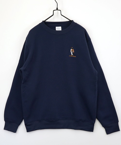 セール】【GROOVY STORE】ワンポイント刺繍裏起毛トレーナー