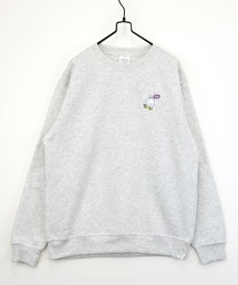 【GROOVY STORE】ワンポイント刺繍裏起毛トレーナー
