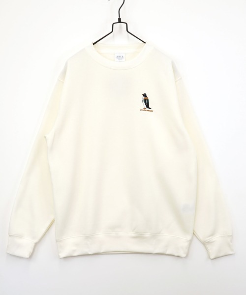 Burner（バーナー）の「【GROOVY STORE】ワンポイント刺繍裏起毛トレーナー（スウェット・メンズ・ネイビー/スミクロ/ホワイト系その他3/ブルーパープル/ホワイト/グレー/ブラック系その他3/スモークピンク/ブラック系その他2/ブラック/ホワイト系その他2/ダークネイビー/ブラック系その他4/モカ/ホワイト系その他4/ブルー/ブラック系その他5/インディゴブルー/ブラック系その他6/ホワイト系その他5/ブラウン系/ホワイト系その他6/ブルー系その他2/ピンク系その他/ブラック系その他7/ネイビー系/オフホワイト/エメラルド/アイボリー/グレー系その他/グレイッシュベージュ/ホワイト系1/ホワイト系2/ブラック系5/ブラック系6/ブラック系7/ブラック系8/ホワイト×グレー/ブラック系2/ブラック系4/ダークグリーン/グリーン系3/ホワイト系3/ブラック系1/ブラック系3/バーガンディー/ブラック系/グレー系その他3/ホワイト系4/ライトブラック/ダークグリーン系2/ブラック系9・M/LL/L）」の2枚目の写真