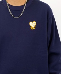 【GROOVY STORE】ワンポイント刺繍裏起毛トレーナー