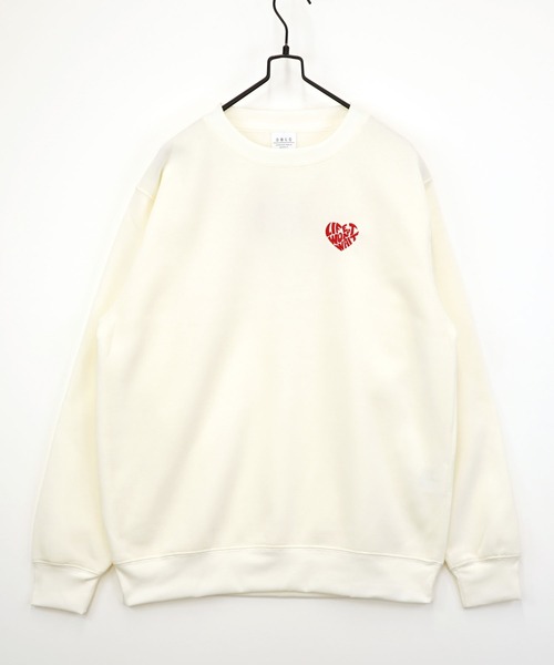 Burner（バーナー）の「【GROOVY STORE】ワンポイント刺繍裏起毛トレーナー（スウェット・メンズ・ネイビー/スミクロ/ホワイト系その他3/ブルーパープル/ホワイト/グレー/ブラック系その他3/スモークピンク/ブラック系その他2/ブラック/ホワイト系その他2/ダークネイビー/ブラック系その他4/モカ/ホワイト系その他4/ブルー/ブラック系その他5/インディゴブルー/ブラック系その他6/ホワイト系その他5/ブラウン系/ホワイト系その他6/ブルー系その他2/ピンク系その他/ブラック系その他7/ネイビー系/オフホワイト/エメラルド/アイボリー/グレー系その他/グレイッシュベージュ/ホワイト系1/ホワイト系2/ブラック系5/ブラック系6/ブラック系7/ブラック系8/ホワイト×グレー/ブラック系2/ブラック系4/ダークグリーン/グリーン系3/ホワイト系3/ブラック系1/ブラック系3/バーガンディー/ブラック系/グレー系その他3/ホワイト系4/ライトブラック/ダークグリーン系2/ブラック系9・M/LL/L）」の3枚目の写真