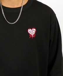 【GROOVY STORE】ワンポイント刺繍裏起毛トレーナー