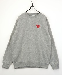 【GROOVY STORE】ワンポイント刺繍裏起毛トレーナー