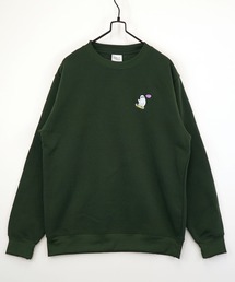 【GROOVY STORE】ワンポイント刺繍裏起毛トレーナー