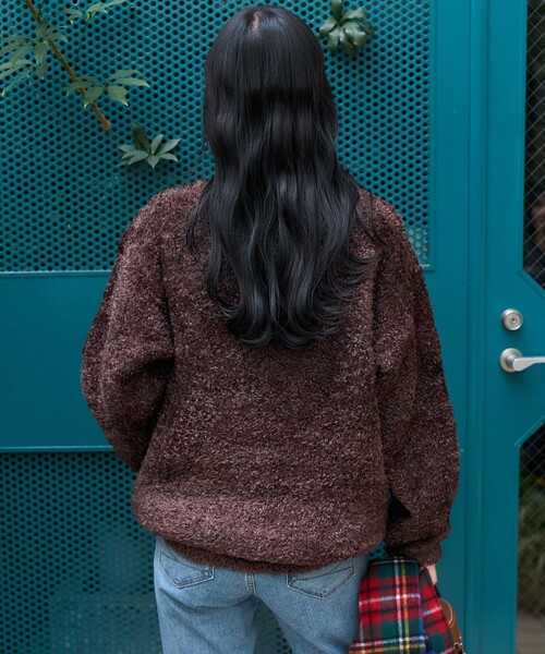 FREAK'S STORE（フリークスストア）の「モールヤーン ニットプルオーバー（ニット/セーター・レディース・ベージュ/ブラウン/オフホワイト・ﾌﾘ-）」の9枚目の写真