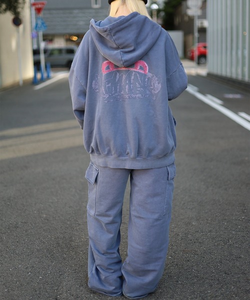 ATMARK(アットマーク)の「《フリーサイズ / UNISEX 》ATMARKクラウンロゴスウェットパンツ ピグメント加工 セットアップ可能(スウェットパンツ・メンズ・ネイビー/ホワイト/ブラック・FREE)」の21枚目の写真