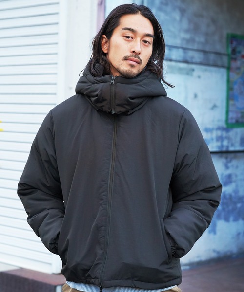 jiggys shop（ジギーズショップ）の「フード脱着 撥水 中綿パデッドジャケット（ダウンジャケット/コート・メンズ・チャコールグレー/ブラック/ネイビー・MEDIUM/LARGE/X-LARGE）」の19枚目の写真