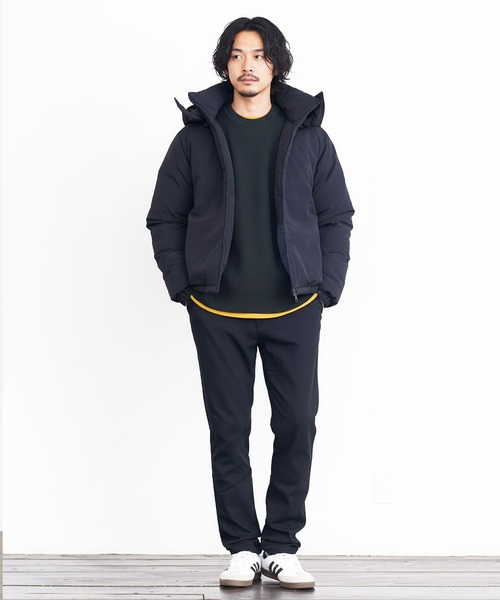 jiggys shop（ジギーズショップ）の「フード脱着 撥水 中綿パデッドジャケット（ダウンジャケット/コート・メンズ・チャコールグレー/ブラック/ネイビー・MEDIUM/LARGE/X-LARGE）」の21枚目の写真