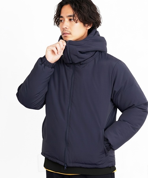 セール】フード脱着 撥水 中綿パデッドジャケット（ダウンジャケット