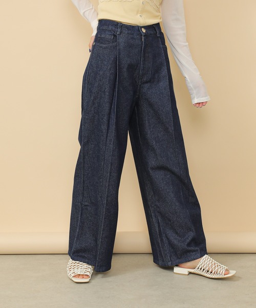 デニムワイドパンツ 6 5オンスライトデニムワイドパンツ[品番：ZX000003678]｜and it