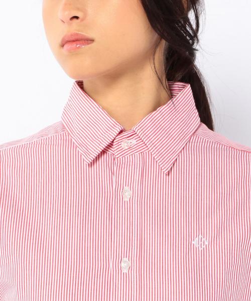 coen（コーエン）の「ブロードストライプスリムワイヤーシャツ◆（シャツ/ブラウス・レディース・コバルトブルー/レッド・MEDIUM/LARGE/SMALL）」の10枚目の写真