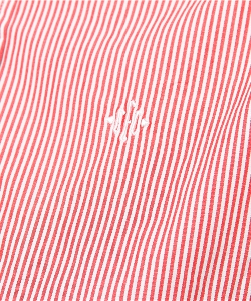 coen（コーエン）の「ブロードストライプスリムワイヤーシャツ◆（シャツ/ブラウス・レディース・コバルトブルー/レッド・MEDIUM/LARGE/SMALL）」の6枚目の写真