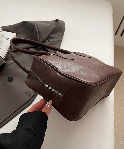 Miniministore(ミニミニストア)の「ロングハンドルボストンバッグトートバッグ(トートバッグ・レディース・ブラック/キャメル/ダークブラウン・FREE)」の17枚目の写真
