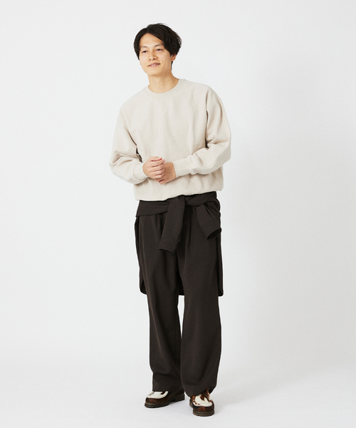 JOURNAL STANDARD relume(ジャーナルスタンダード レリューム)の「ヘビーウエイト ブラッシュ クルーネック スウェット(スウェット・メンズ・ブラック系その他/ネイビー/ライトグレー/レッド・MEDIUM/LARGE)」の7枚目の写真