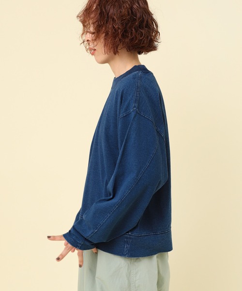 M2396 インディゴ天竺ロンＴ（Tシャツ/カットソー）｜RNA-N（アールエヌエーエヌ）