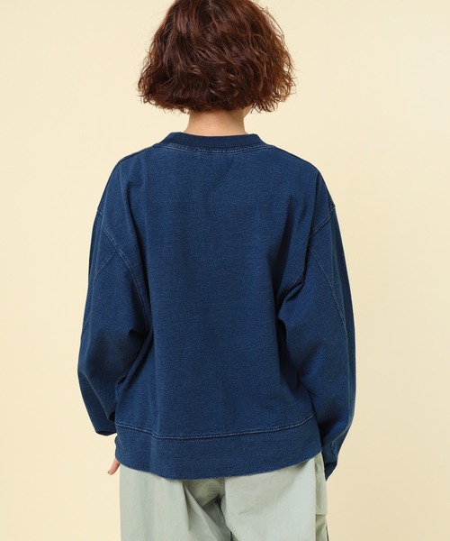 M2396 インディゴ天竺ロンＴ（Tシャツ/カットソー）｜RNA-N（アールエヌエーエヌ）